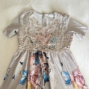 Cupshe | Floral Lace Maxi Dress | Size L | New without tags